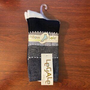 Crew-Length Socks Single Pair "ColorBlock Black"